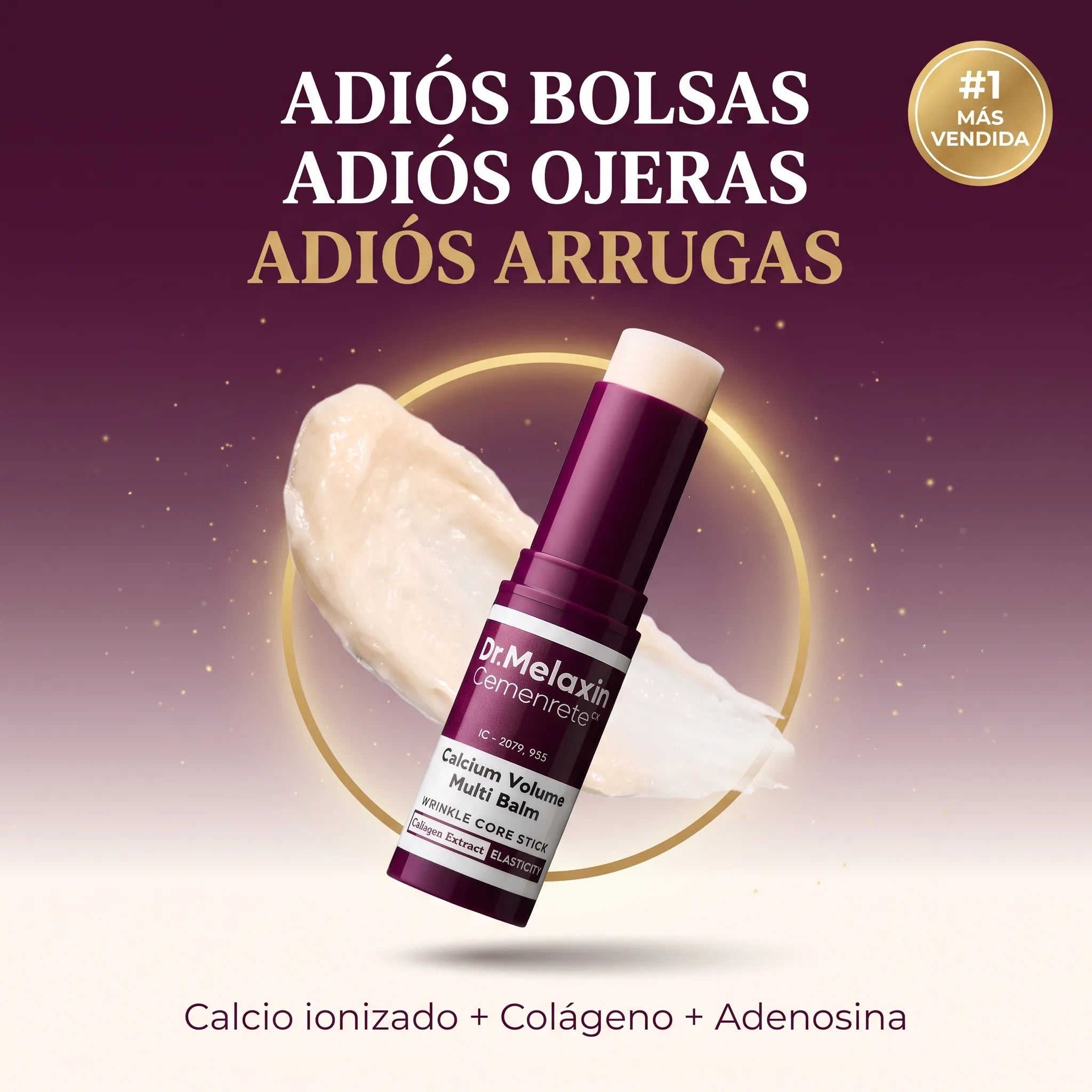 Barra Reafirmante Anti-Bolsas, ojeras y arrugas con Calcio + Colágeno